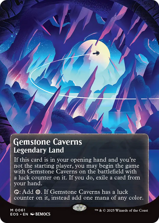 Gemstone Caverns (0061) (Borderless) [Edge of Eternities: Stellar Sights] [Foil]