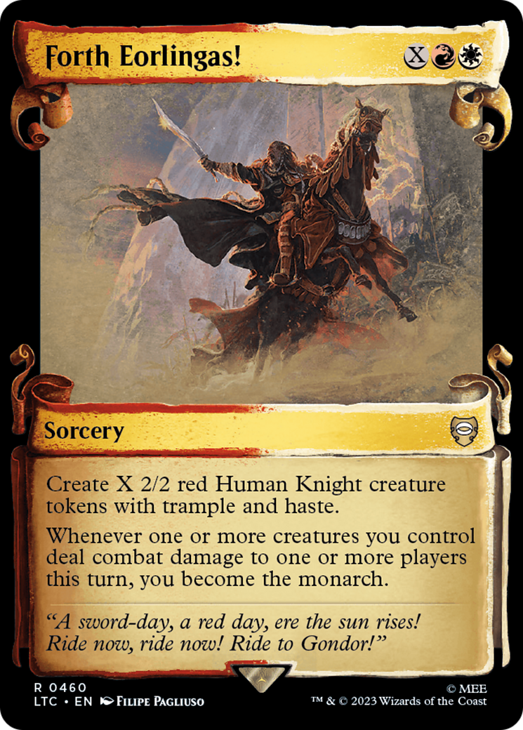Forth Eorlingas! [The Lord of the Rings: Tales of Middle-Earth Commander Showcase Scrolls] [Foil]