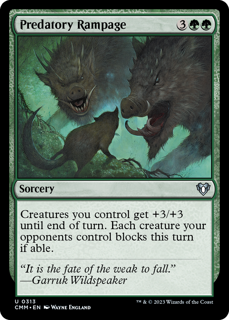 Predatory Rampage [Commander Masters] [Foil]