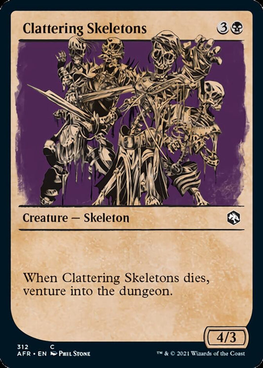 Clattering Skeletons (Showcase) [Dungeons & Dragons: Adventures in the Forgotten Realms] [Foil]