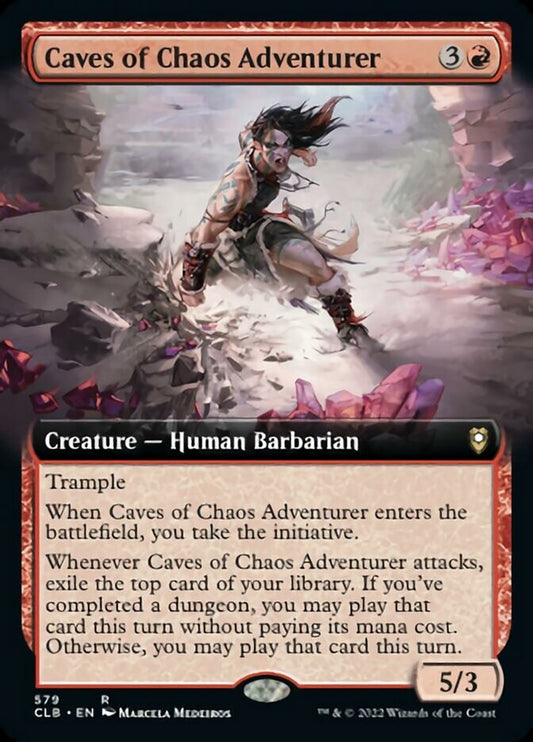 Caves of Chaos Adventurer (Extended Art) [Commander Legends: Battle for Baldur's Gate] [Foil]
