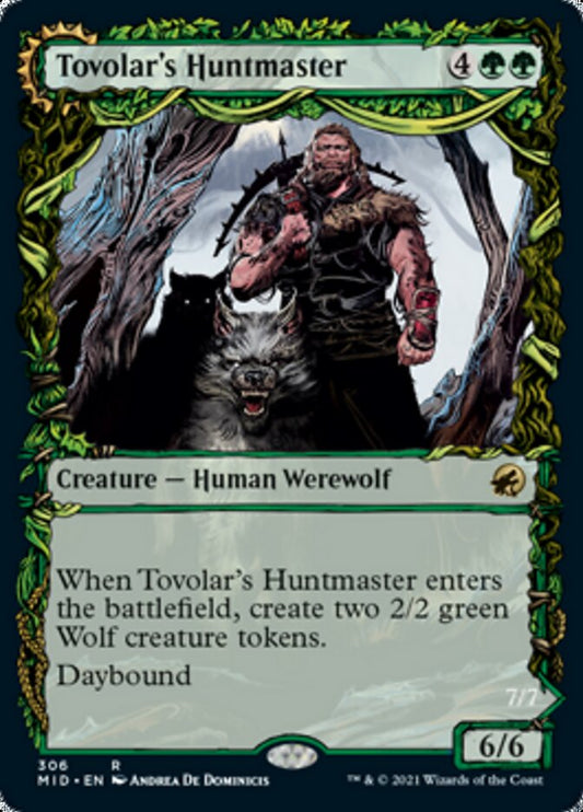 Tovolar's Huntmaster // Tovolar's Packleader (Showcase Equinox) [Innistrad: Midnight Hunt] [Foil]