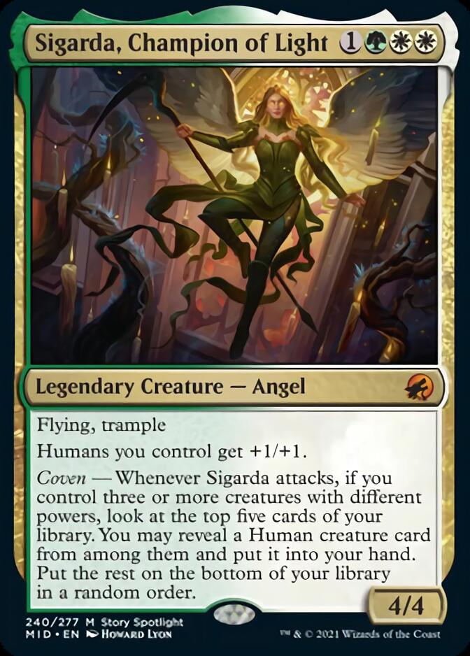 Sigarda, Champion of Light [Innistrad: Midnight Hunt] [Foil]