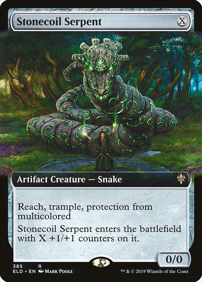 Stonecoil Serpent (Extended Art) [Throne of Eldraine] [Foil]