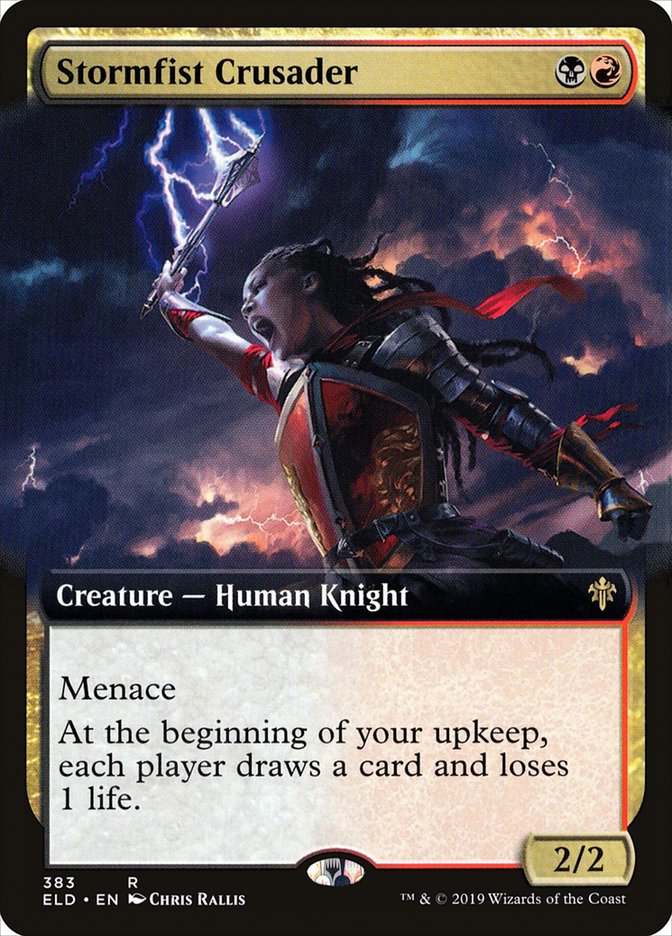 Stormfist Crusader (Extended Art) [Throne of Eldraine] [Foil]