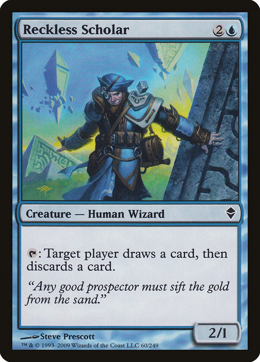 Reckless Scholar [Zendikar] [Foil]