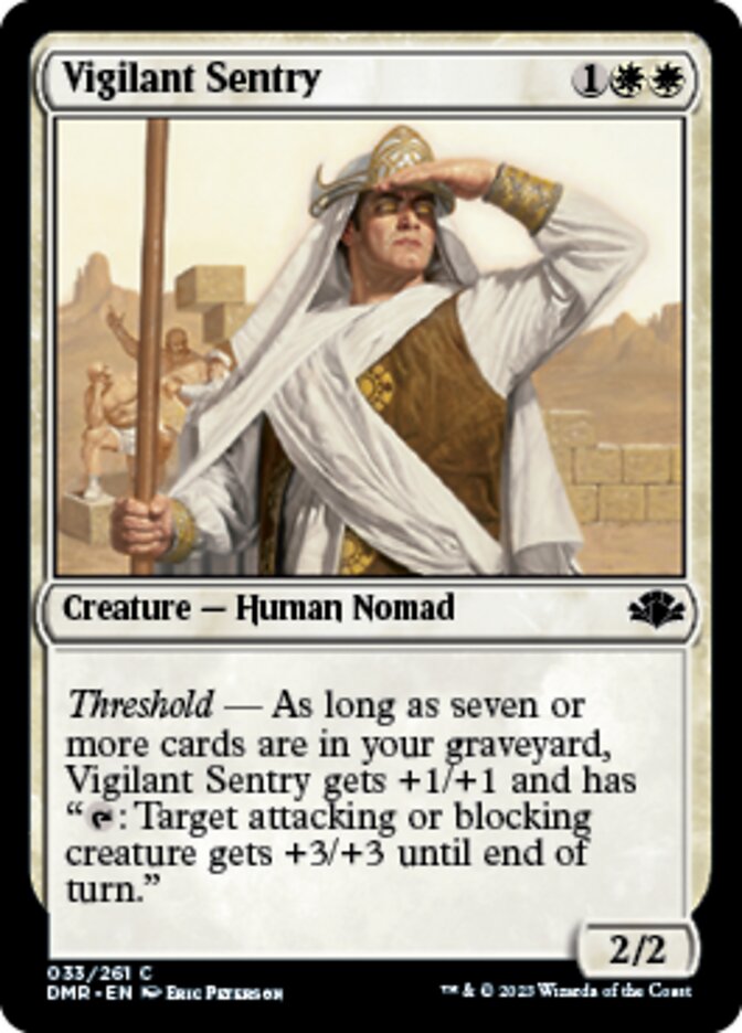 Vigilant Sentry [Dominaria Remastered] [Foil]