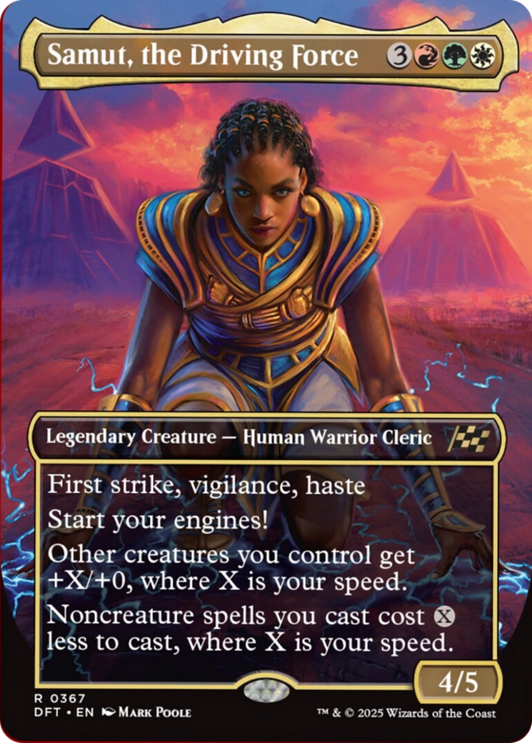 Samut, the Driving Force (Borderless) [Aetherdrift] [Foil]