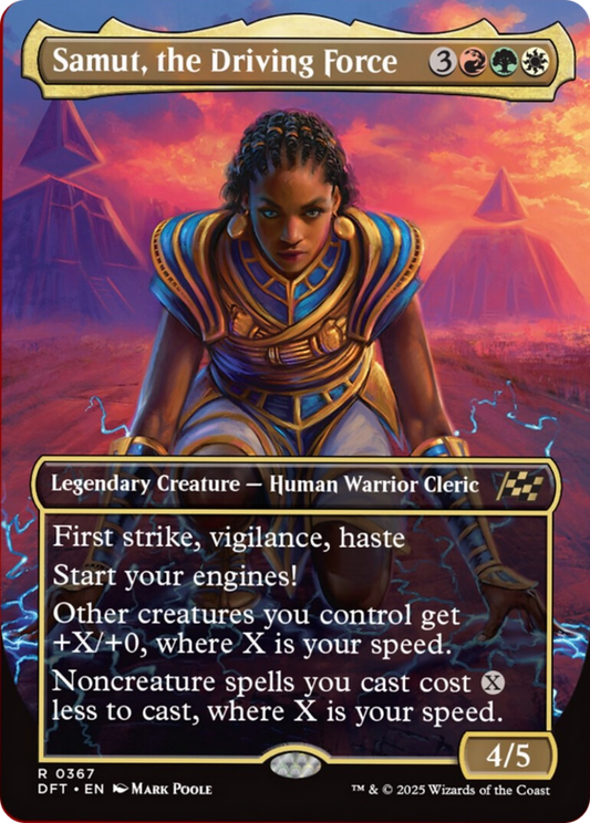 Samut, the Driving Force (Borderless) [Aetherdrift] [Foil]