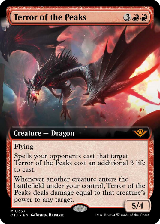 Terror of the Peaks (Extended Art) [Outlaws of Thunder Junction] [Foil]