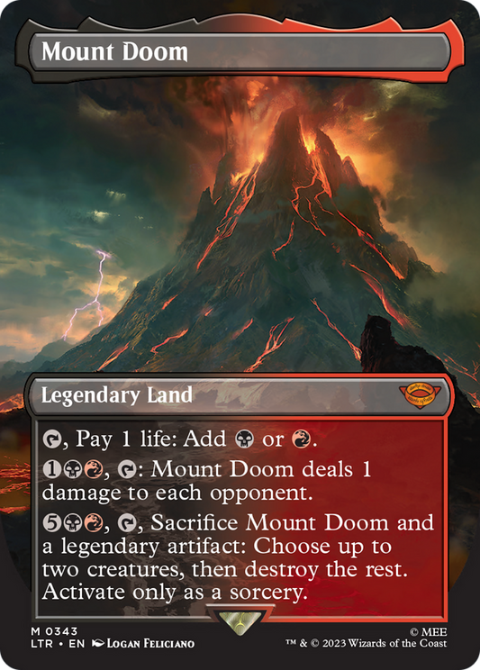 Mount Doom (Borderless Alternate Art) [The Lord of the Rings: Tales of Middle-Earth] [Foil]