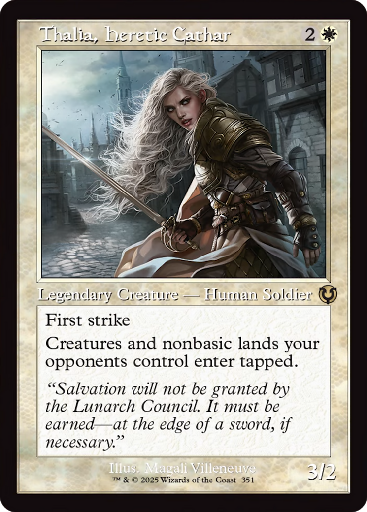Thalia, Heretic Cathar (Retro Frame) [Innistrad Remastered] [Foil]