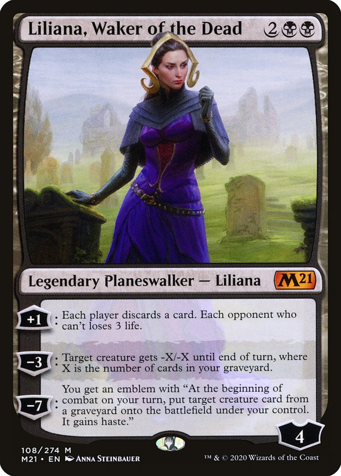 Liliana, Waker of the Dead [Core Set 2021] [Foil]