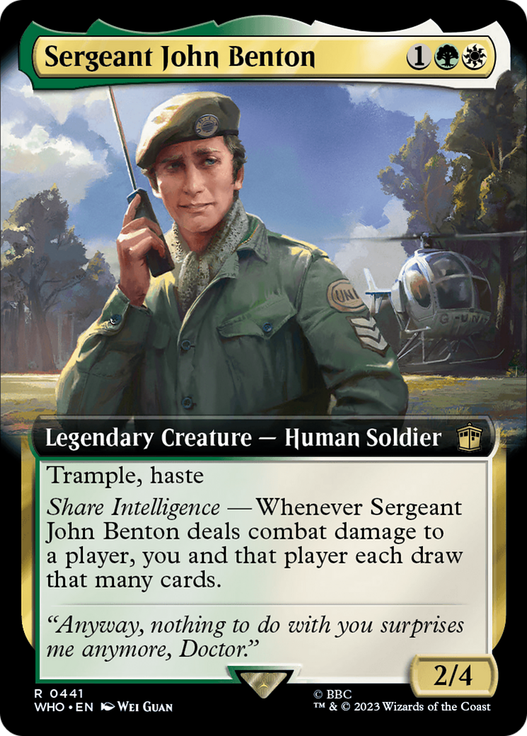 Sergeant John Benton (Extended Art) [Doctor Who] [Foil]