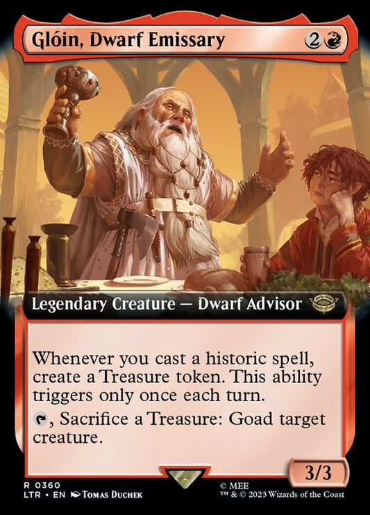Gloin, Dwarf Emissary (Extended Art) [The Lord of the Rings: Tales of Middle-Earth] [Foil]