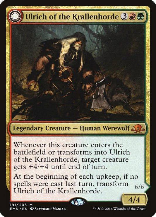 Ulrich of the Krallenhorde // Ulrich, Uncontested Alpha [Eldritch Moon] [Foil]