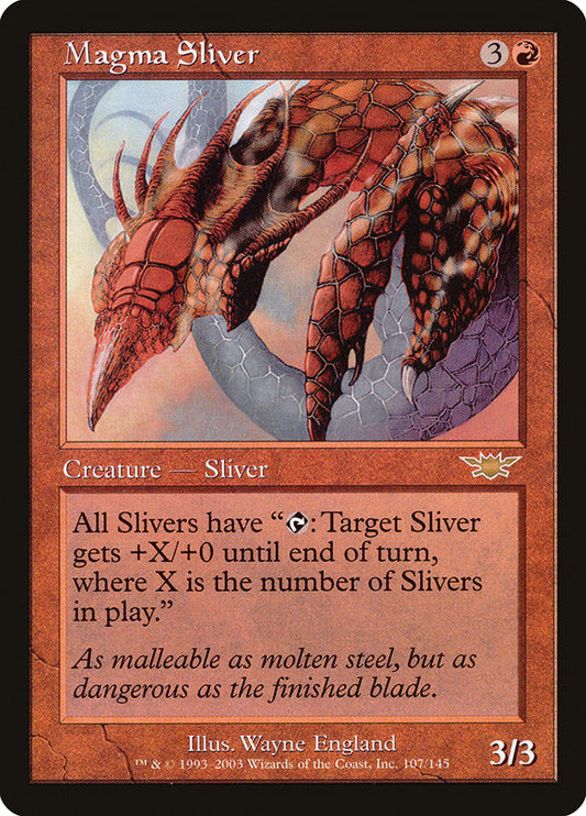 Magma Sliver [Legions] [Foil]