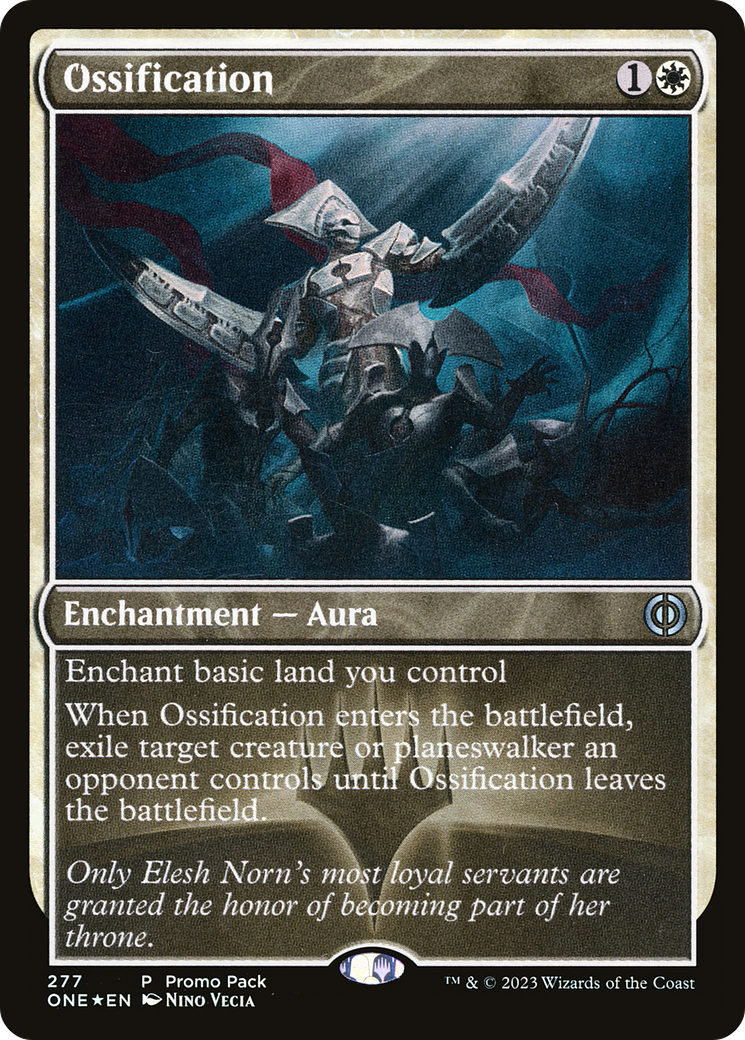 Ossification (Promo Pack) [Phyrexia: All Will Be One Promos] [Foil]