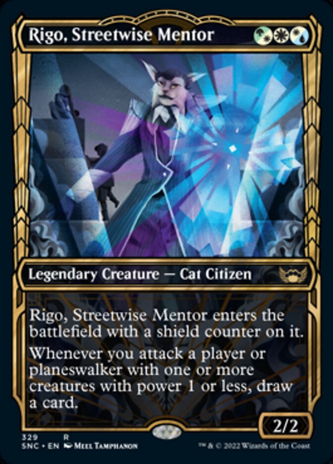 Rigo, Streetwise Mentor (Showcase Golden Age) [Streets of New Capenna] [Foil]