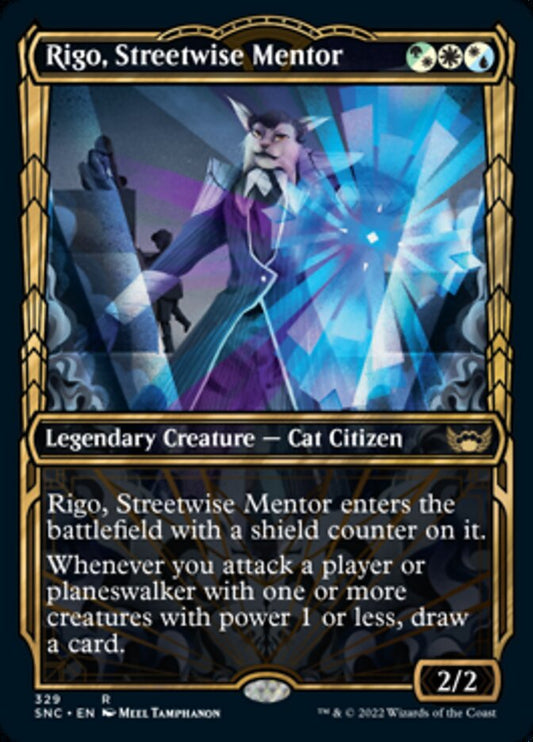 Rigo, Streetwise Mentor (Showcase Golden Age) [Streets of New Capenna] [Foil]
