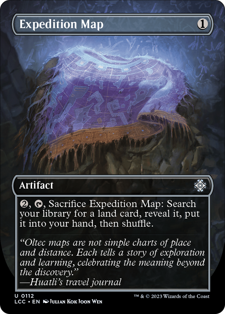 Expedition Map (Borderless) [The Lost Caverns of Ixalan Commander] [Foil]