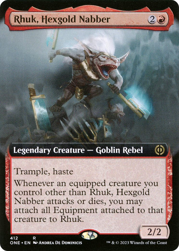 Rhuk, Hexgold Nabber (Extended Art) [Phyrexia: All Will Be One] [Foil]