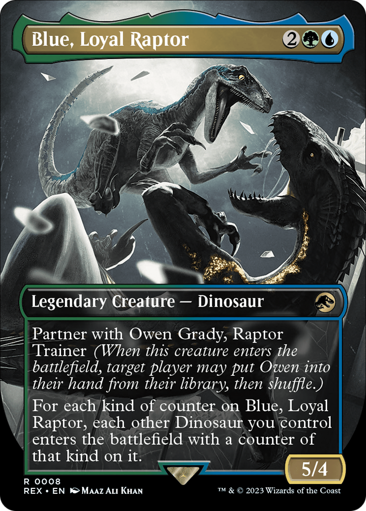 Blue, Loyal Raptor (Borderless) [Jurassic World Collection] [Foil]