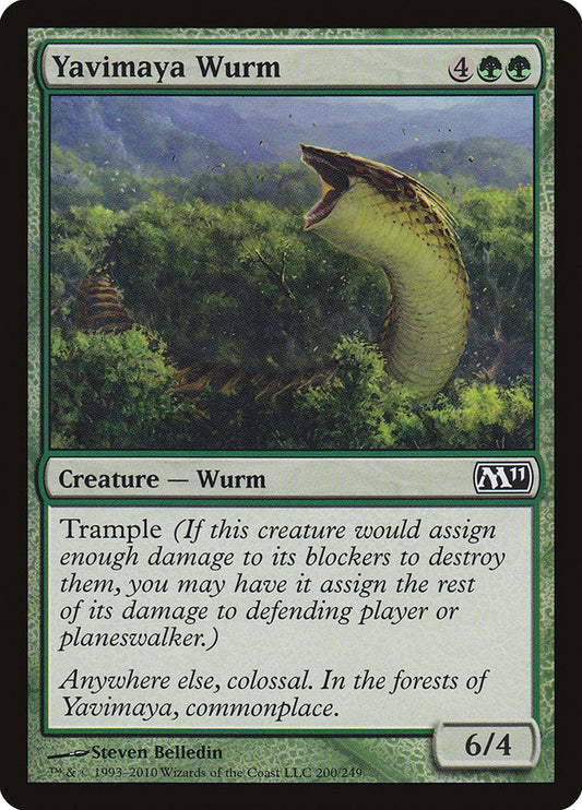 Yavimaya Wurm [Core Set 2011] [Foil]