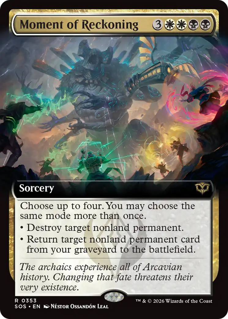 Moment of Reckoning (Extended Art) [Secrets of Strixhaven] [Foil]
