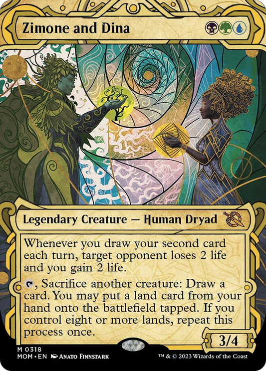 Zimone and Dina (Showcase Planar Booster Fun) [March of the Machine] [Foil]