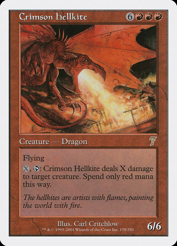 Crimson Hellkite [Seventh Edition] [Foil]