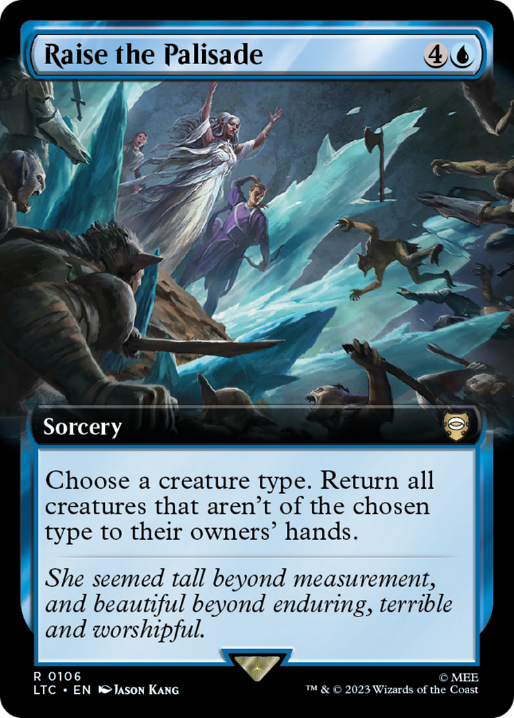 Raise the Palisade (Extended Art) [The Lord of the Rings: Tales of Middle-Earth Commander] [Foil]