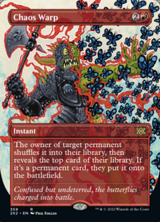 Chaos Warp (Borderless Alternate Art) [Double Masters 2022] [Foil]