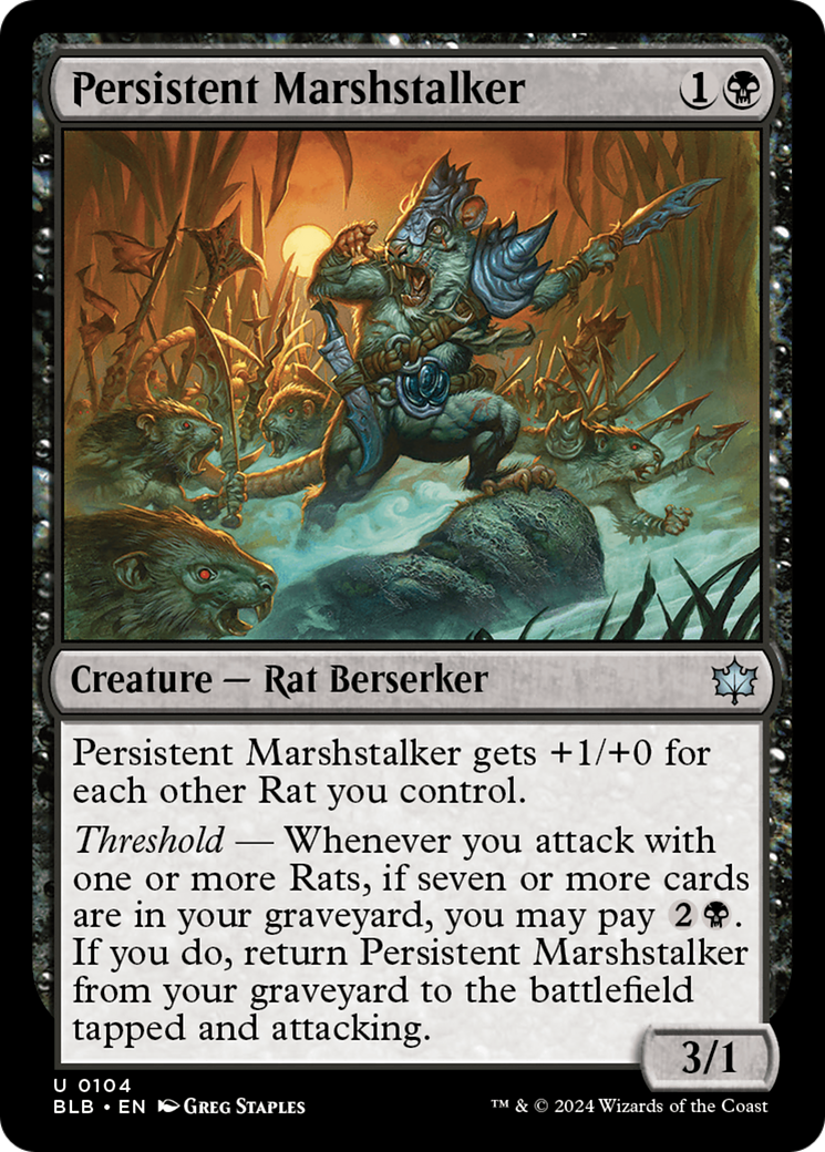 Persistent Marshstalker [Bloomburrow] [Foil]