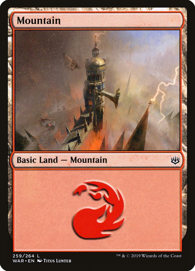 Mountain (259) [War of the Spark] [Foil]