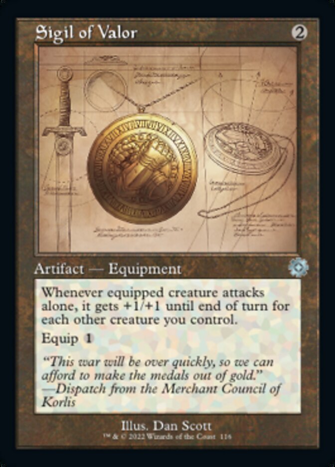 Sigil of Valor (Retro Schematic) [The Brothers' War Retro Artifacts] [Foil]