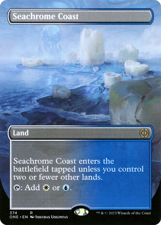 Seachrome Coast (Borderless Alternate Art) [Phyrexia: All Will Be One] [Foil]