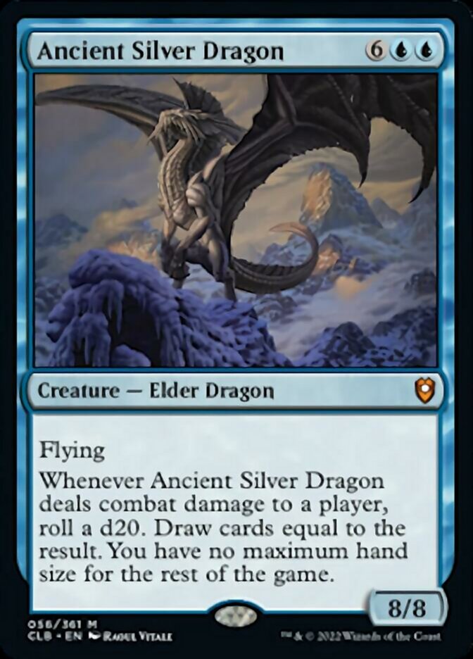 Ancient Silver Dragon [Commander Legends: Battle for Baldur's Gate] [Foil]
