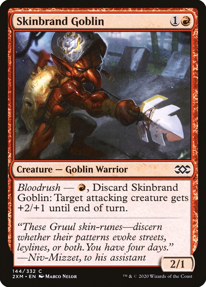 Skinbrand Goblin [Double Masters] [Foil]