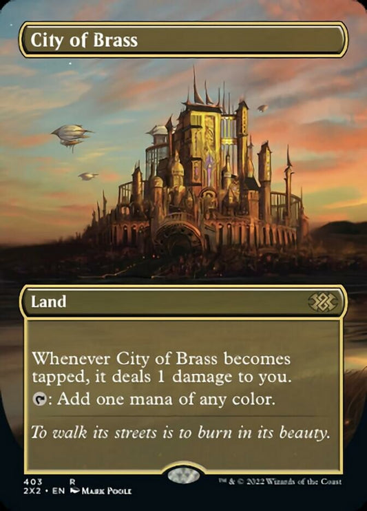 City of Brass (Borderless Alternate Art) [Double Masters 2022] [Foil]