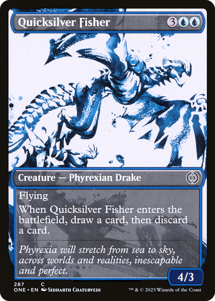 Quicksilver Fisher (Showcase Ichor) [Phyrexia: All Will Be One] [Foil]