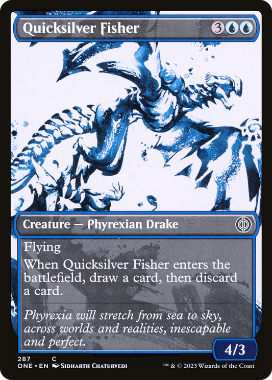 Quicksilver Fisher (Showcase Ichor) [Phyrexia: All Will Be One] [Foil]