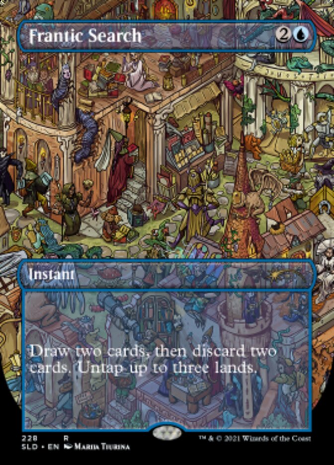 Frantic Search (Borderless) [Secret Lair Drop Series] [Foil]