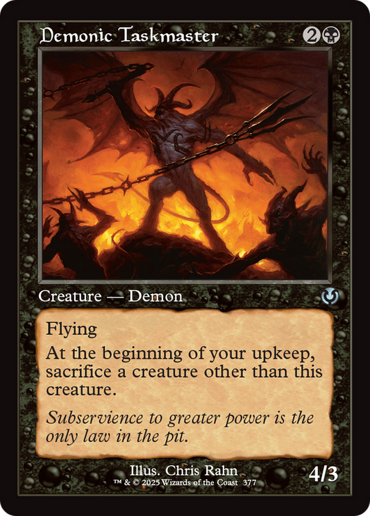 Demonic Taskmaster (Retro Frame) [Innistrad Remastered] [Foil]