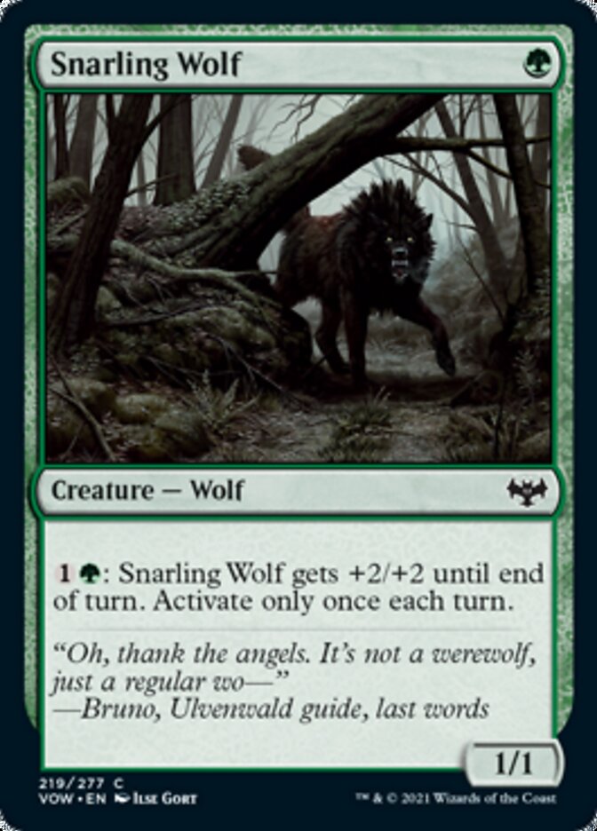 Snarling Wolf [Innistrad: Crimson Vow] [Foil]