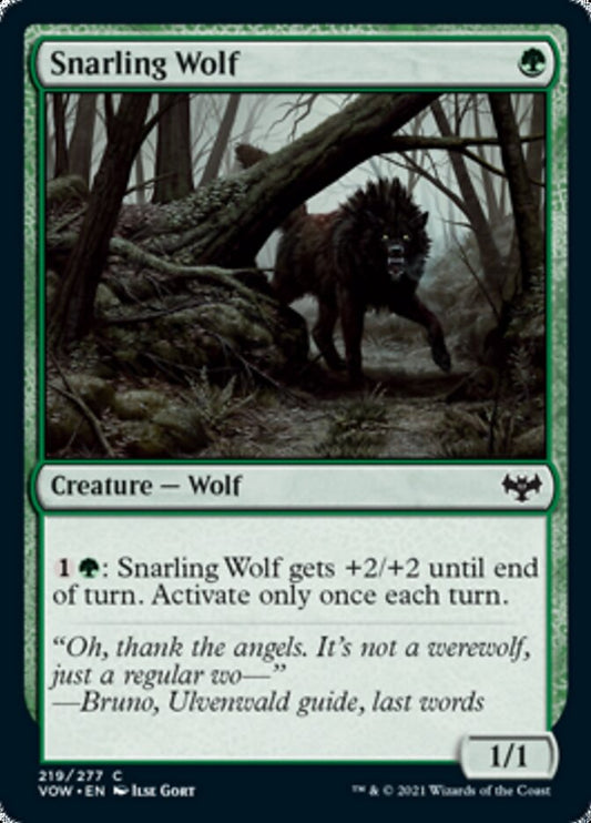 Snarling Wolf [Innistrad: Crimson Vow] [Foil]