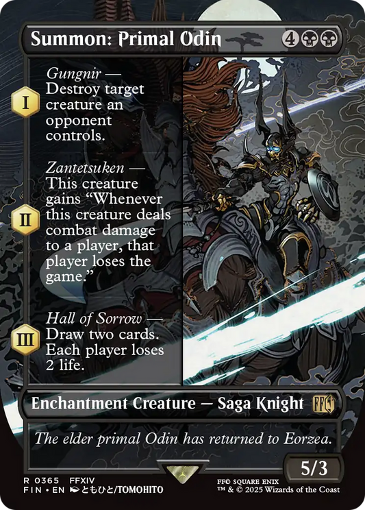 Summon: Primal Odin (Borderless) [FINAL FANTASY] [Foil]