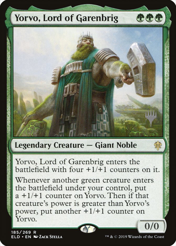 Yorvo, Lord of Garenbrig (Promo Pack) [Throne of Eldraine Promos] [Foil]