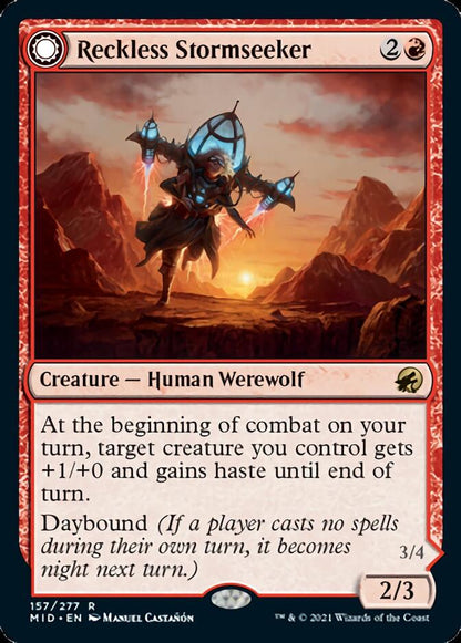 Reckless Stormseeker // Storm-Charged Slasher [Innistrad: Midnight Hunt] [Foil]