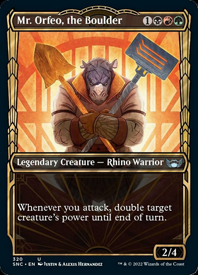Mr. Orfeo, the Boulder (Showcase Golden Age) [Streets of New Capenna] [Foil]